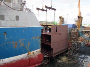 Atlantic Leader on Dry-dock, Spain