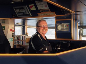 Captain Lawrence on Bridge Of Capesante