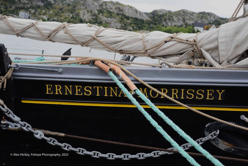 Name plate of schooner Ernestina Morrissey.